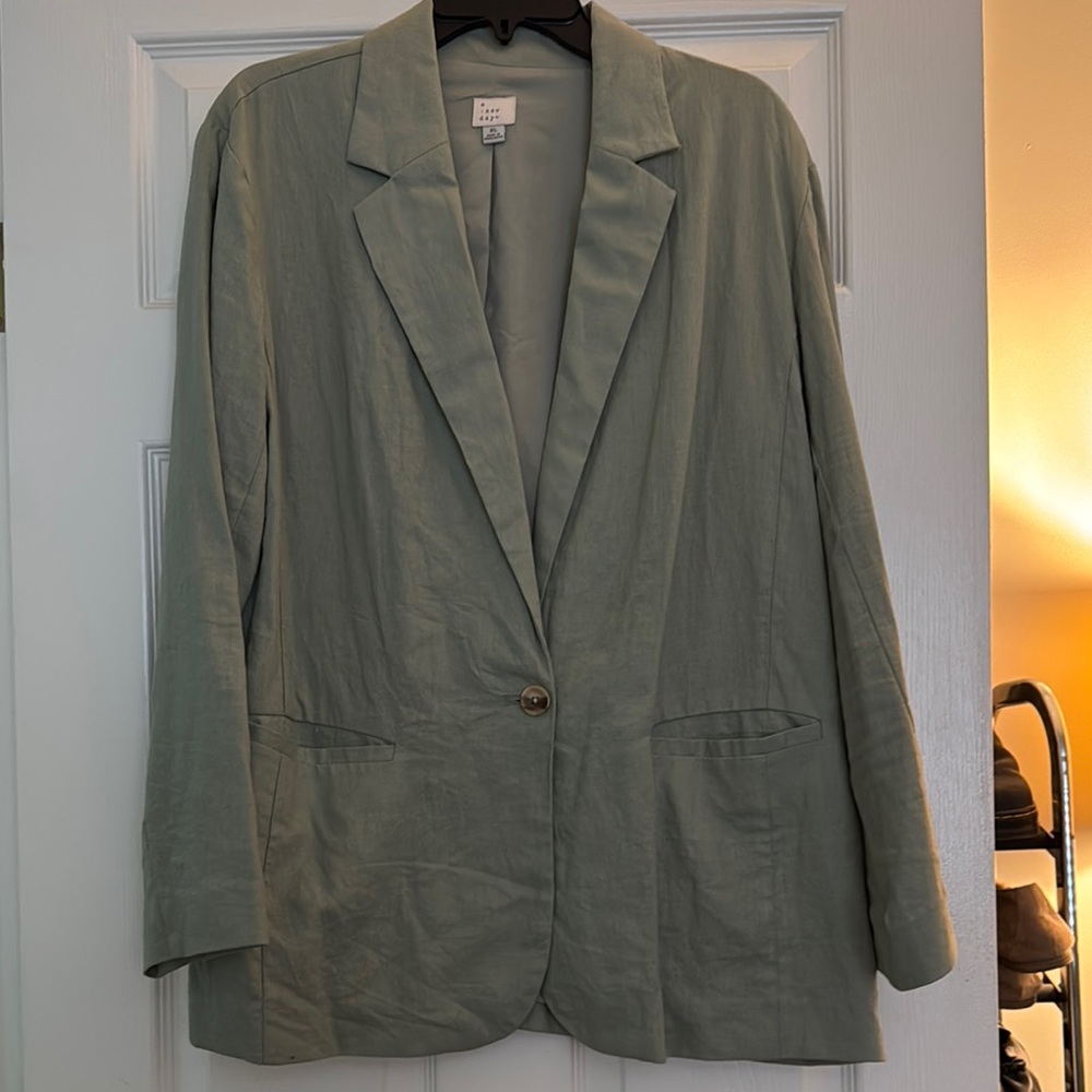 A New Day- Light Green Thin Blazer